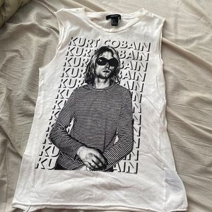 Kurt cobain muscle graphic tank